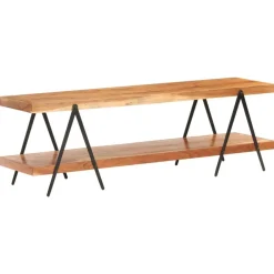 vidaXL Mueble para TV de madera maciza de acacia 160x40x50 cm New