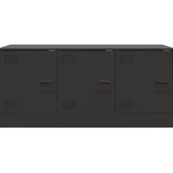 vidaXL Mueble para TV de acero 99x39x44 cm Negro Clearance