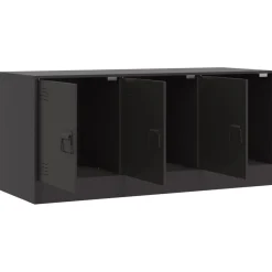 vidaXL Mueble para TV de acero 99x39x44 cm Negro Clearance