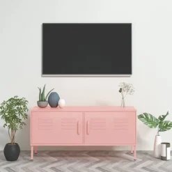 vidaXL Muebles Tv-Mueble para TV de acero 105x35x50 cm