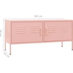 vidaXL Muebles Tv-Mueble para TV de acero 105x35x50 cm