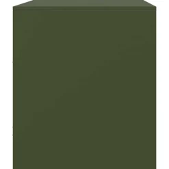 vidaXL Mueble para TV de acero 67x39x44 cm Verde oliva Best