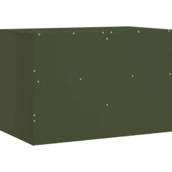 vidaXL Mueble para TV de acero 67x39x44 cm Verde oliva Best