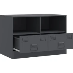 vidaXL Muebles Tv-Mueble para TV de acero gris 67x39x44 cm