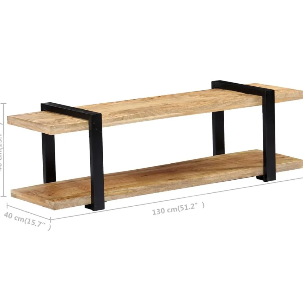 vidaXL Mueble para TV de madera maciza de mango 130x40x40 cm Discount
