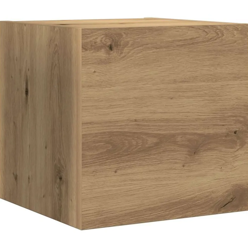vidaXL Muebles Tv-Mueble para TV de pared madera contrachapada artesanal 7 piezas