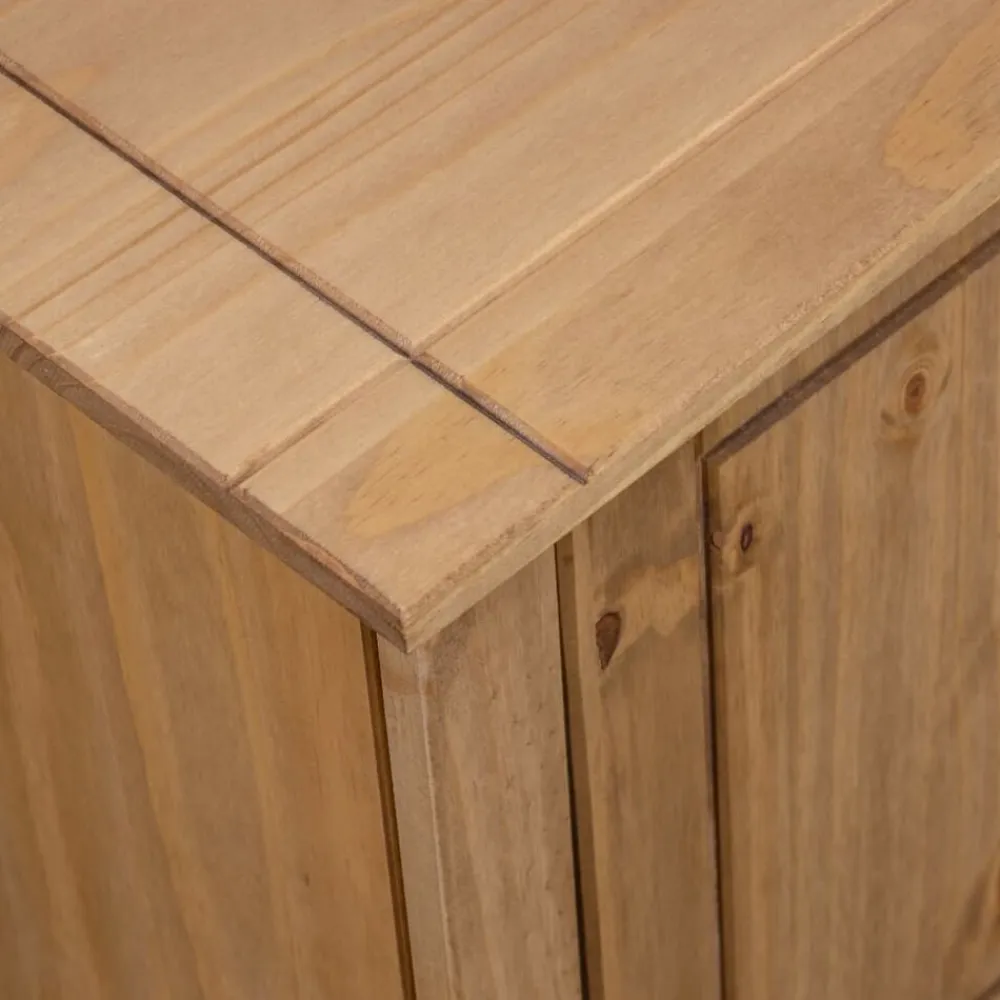 vidaXL Mueble para TV de madera maciza pino estilo Panamá 120x40x50 cm Marrón New
