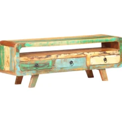 vidaXL Mueble para TV de madera maciza reciclada 117x30x41 cm Online