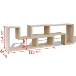 vidaXL Muebles Tv-Mueble para TV en forma de L color roble