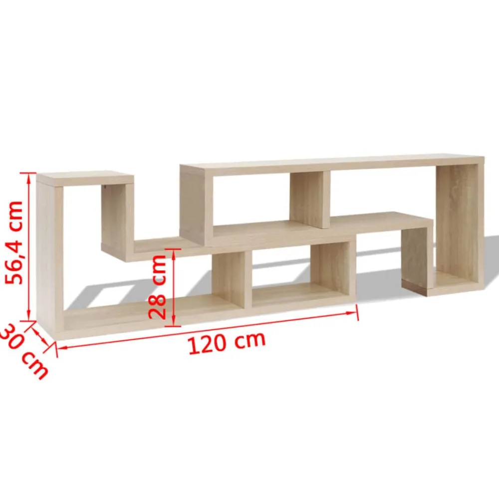 vidaXL Muebles Tv-Mueble para TV en forma de L color roble
