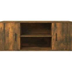 vidaXL Mueble para TV madera contrachapada 100x35x40 cm Roble ahumado
