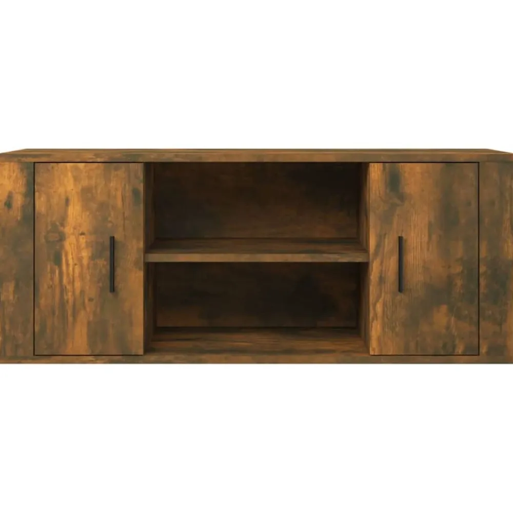 vidaXL Mueble para TV madera contrachapada 100x35x40 cm Roble ahumado