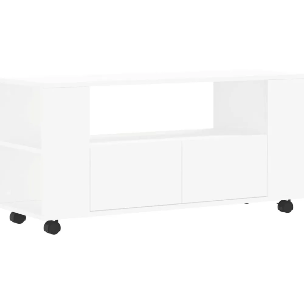 vidaXL Mueble para TV madera de ingeniería 102x34,5x43 cm Blanco