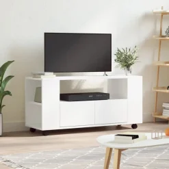 vidaXL Mueble para TV madera de ingeniería 102x34,5x43 cm Blanco