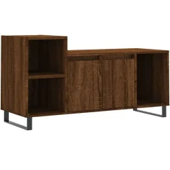 vidaXL Mueble para TV madera contrachapada marrón roble 100x35x55 cm Marr&oacute;n roble