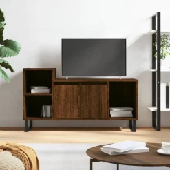 vidaXL Mueble para TV madera contrachapada marrón roble 100x35x55 cm Marr&oacute;n roble