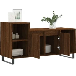 vidaXL Mueble para TV madera contrachapada marrón roble 100x35x55 cm Marr&oacute;n roble