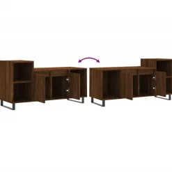 vidaXL Mueble para TV madera contrachapada marrón roble 100x35x55 cm Marr&oacute;n roble