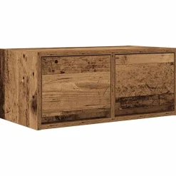 vidaXL Muebles Tv-Mueble para TV madera contrachapada envejecida 60x31x25,5 cm