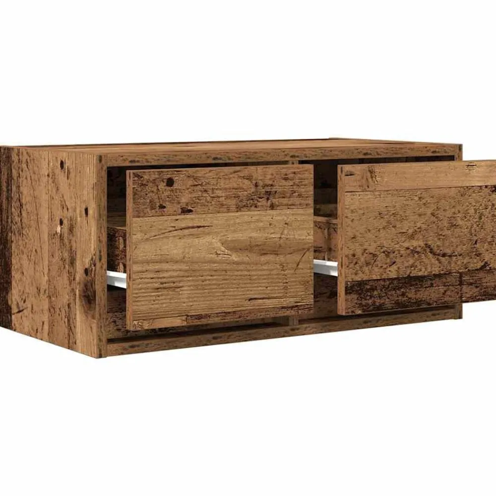 vidaXL Muebles Tv-Mueble para TV madera contrachapada envejecida 60x31x25,5 cm