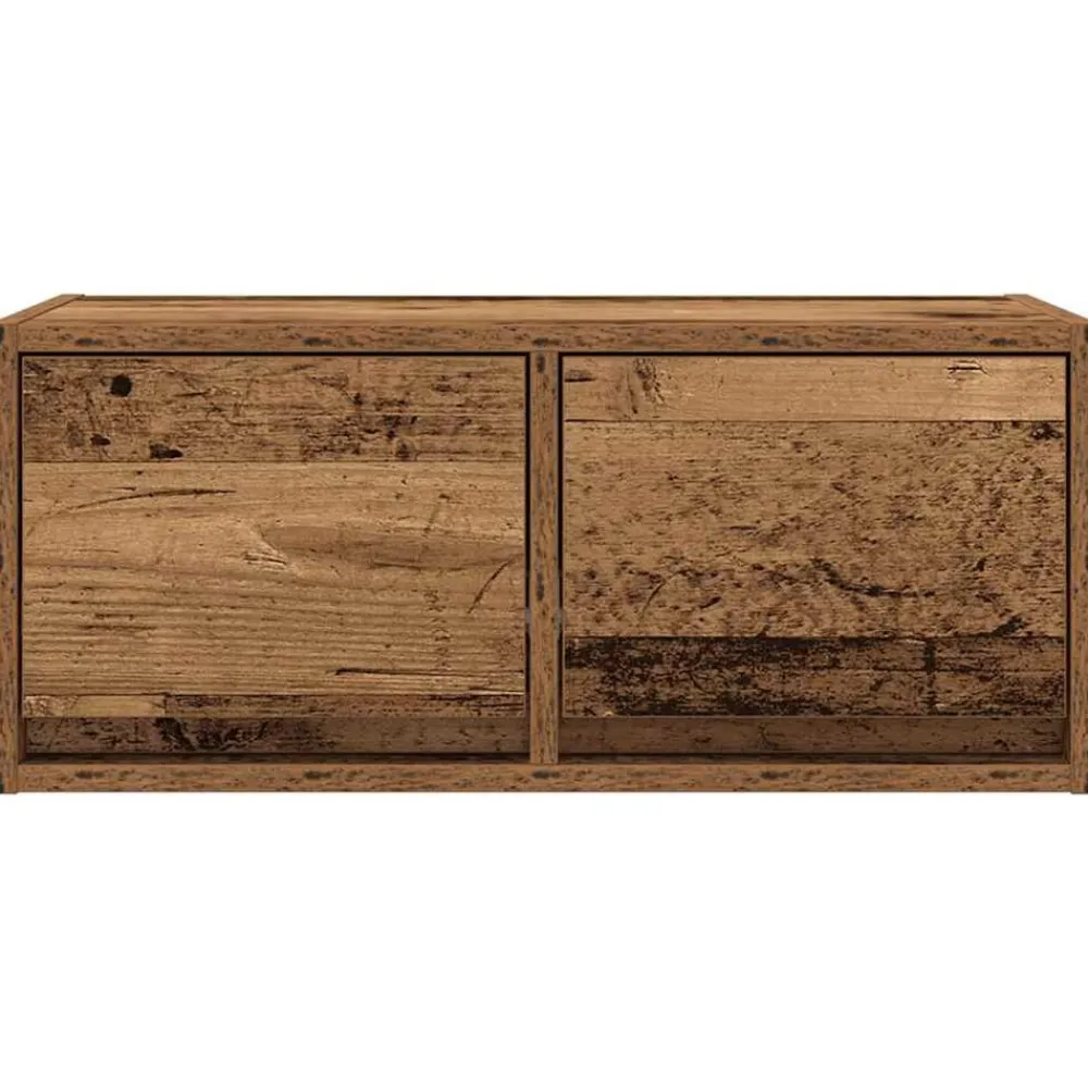 vidaXL Muebles Tv-Mueble para TV madera contrachapada envejecida 60x31x25,5 cm