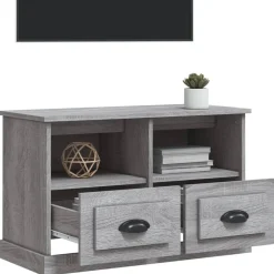 vidaXL Muebles Tv-Mueble para TV madera contrachapada 80x35x50 cm