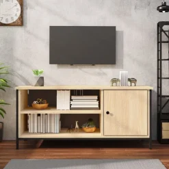 vidaXL Mueble para TV madera contrachapada 100x40x45 cm Roble Sonoma Discount