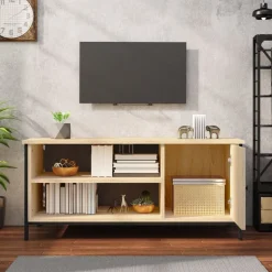vidaXL Mueble para TV madera contrachapada 100x40x45 cm Roble Sonoma Discount