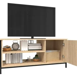 vidaXL Mueble para TV madera contrachapada 100x40x45 cm Roble Sonoma Discount