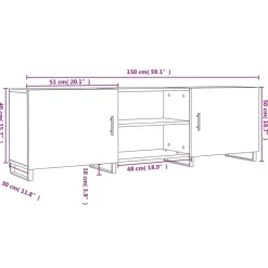 vidaXL Muebles Tv-Mueble para TV madera de ingeniería 150x30x50 cm