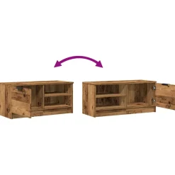 vidaXL Muebles Tv-Mueble para TV madera contrachapada envejecida 80x35x36,5 cm