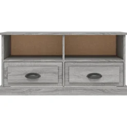 vidaXL Mueble para TV madera contrachapada 93x35,5x45 cm Gris sonoma New
