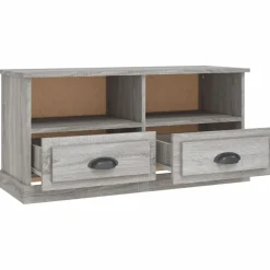 vidaXL Mueble para TV madera contrachapada 93x35,5x45 cm Gris sonoma New