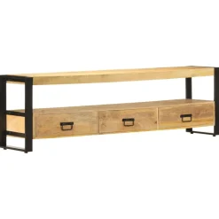 vidaXL Mueble para TV madera maciza de mango 150x30x45 cm Sale