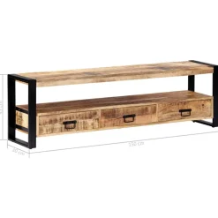 vidaXL Mueble para TV madera maciza de mango 150x30x45 cm Sale