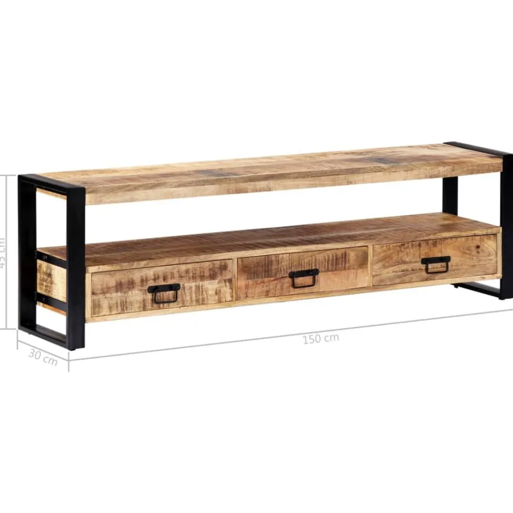 vidaXL Mueble para TV madera maciza de mango 150x30x45 cm Sale