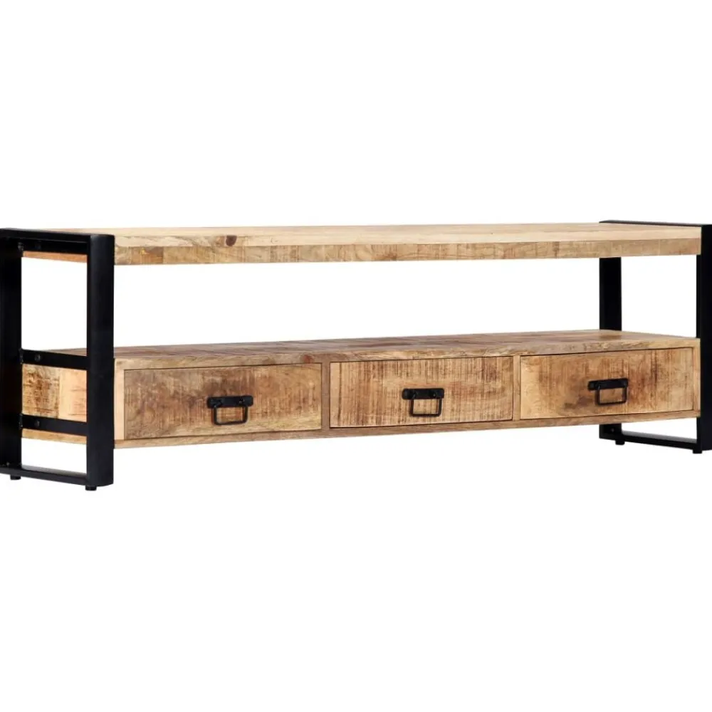 vidaXL Mueble para TV madera maciza de mango 150x30x45 cm Sale