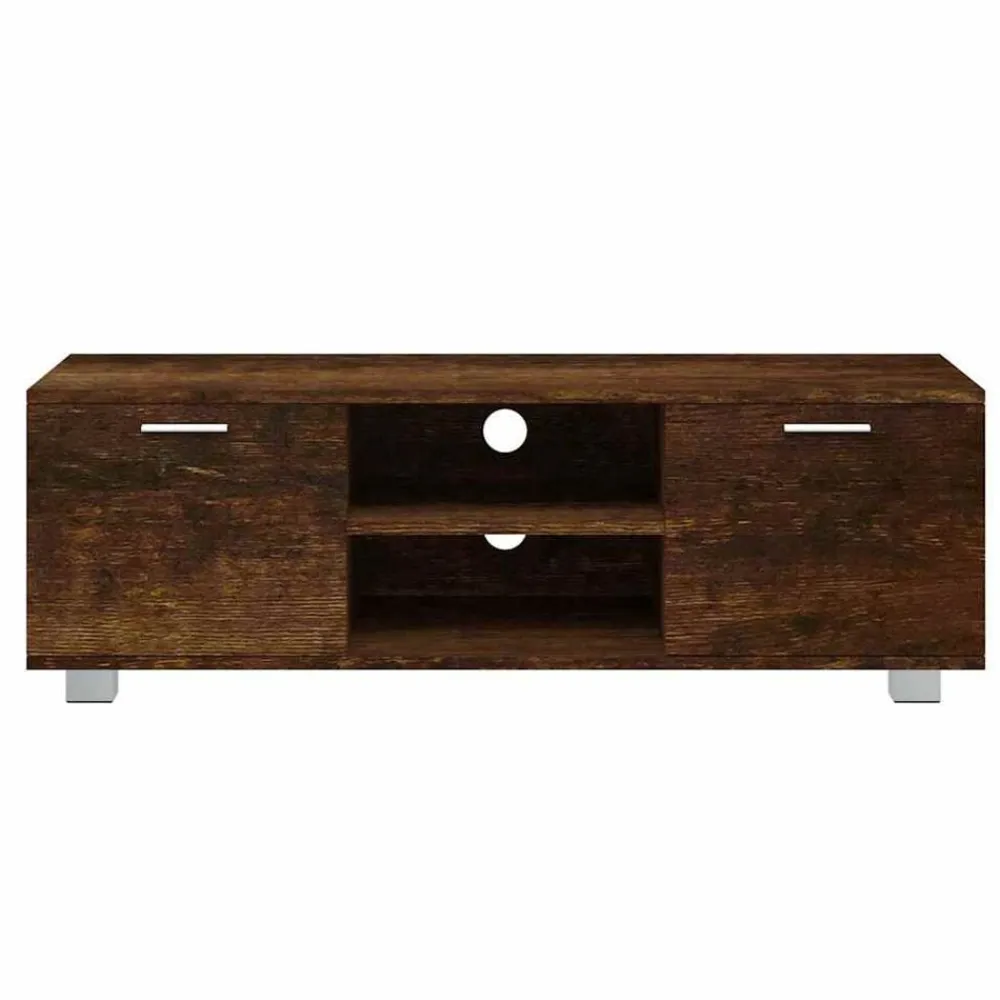 vidaXL Mueble para TV madera contrachapada 120x40,5x35cm Roble ahumado Clearance
