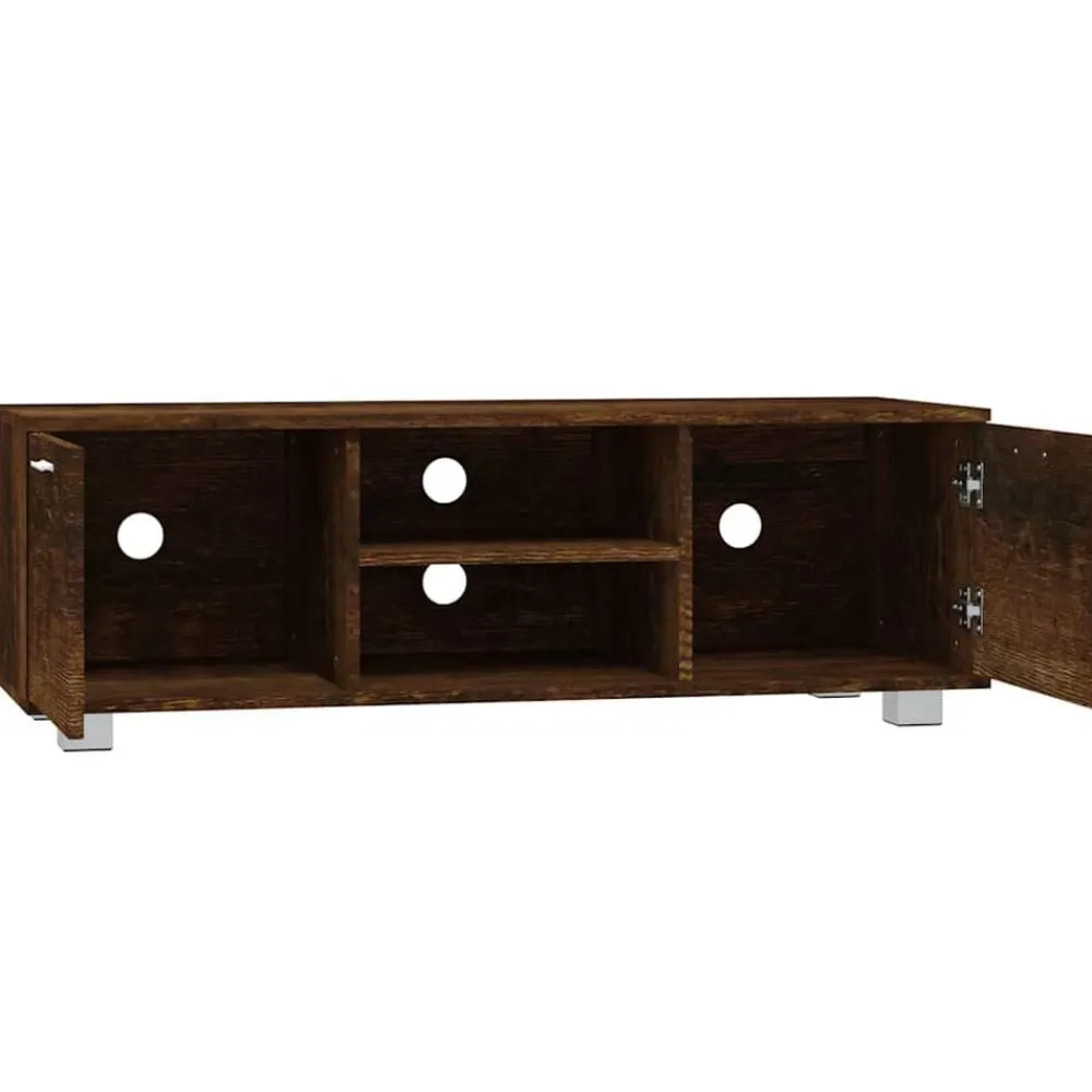 vidaXL Mueble para TV madera contrachapada 120x40,5x35cm Roble ahumado Clearance