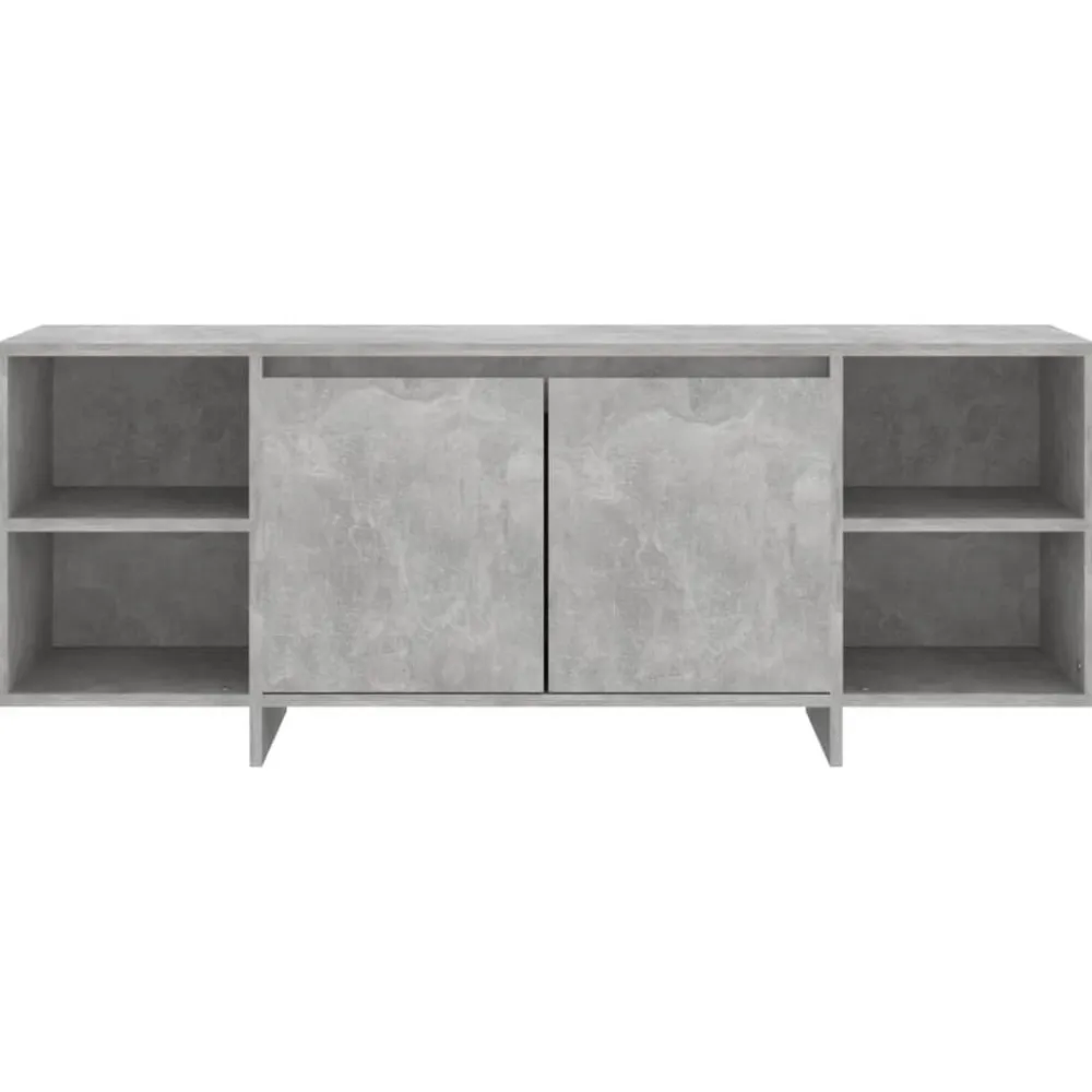 vidaXL Muebles Tv-Mueble para TV madera contrachapada gris hormigón 130x35x50 cm