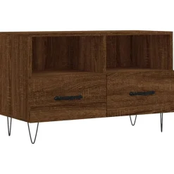 vidaXL Mueble para TV madera contrachapada roble marrón 80x36x50 cm Marr&oacute;n roble Online