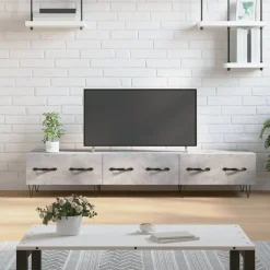 vidaXL Mueble para TV madera de ingeniería gris hormigón 150x36x30 cm Gris hormig&oacute;n Online