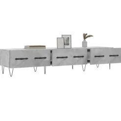 vidaXL Mueble para TV madera de ingeniería gris hormigón 150x36x30 cm Gris hormigón Online