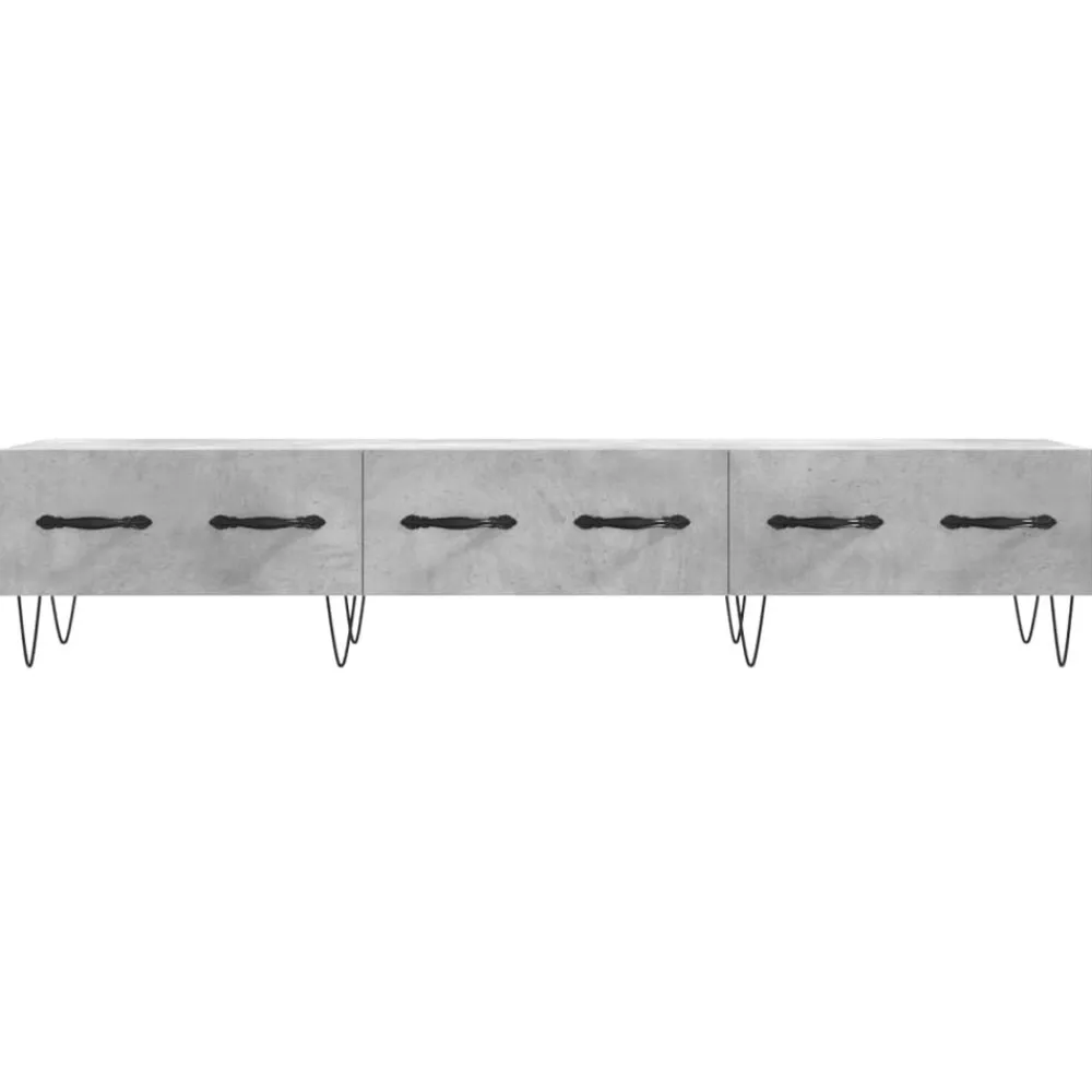 vidaXL Mueble para TV madera de ingeniería gris hormigón 150x36x30 cm Gris hormigón Online