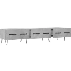 vidaXL Mueble para TV madera de ingeniería gris hormigón 150x36x30 cm Gris hormigón Online