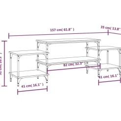 vidaXL Muebles Tv-Mueble para TV madera contrachapada 157x35x52 cm