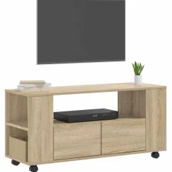 vidaXL Mueble para TV madera de ingeniería 102x34,5x43 cm Roble Sonoma Best