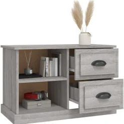 vidaXL Mueble para TV madera contrachapada 73x35,5x47,5 cm Gris sonoma Best