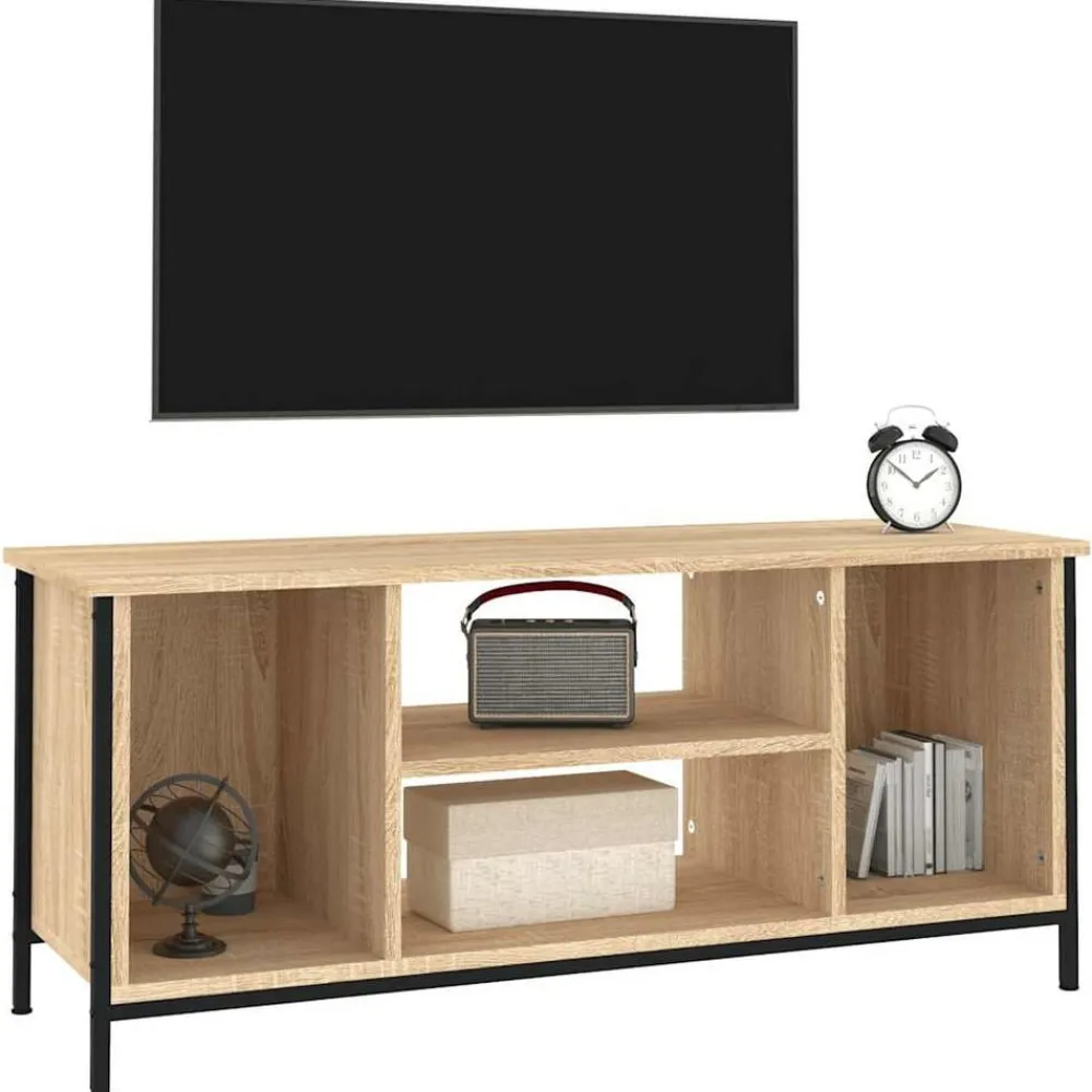 vidaXL Muebles Tv-Mueble para TV madera contrachapada 102x35x45 cm