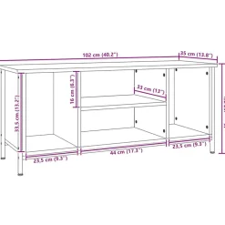 vidaXL Muebles Tv-Mueble para TV madera contrachapada 102x35x45 cm